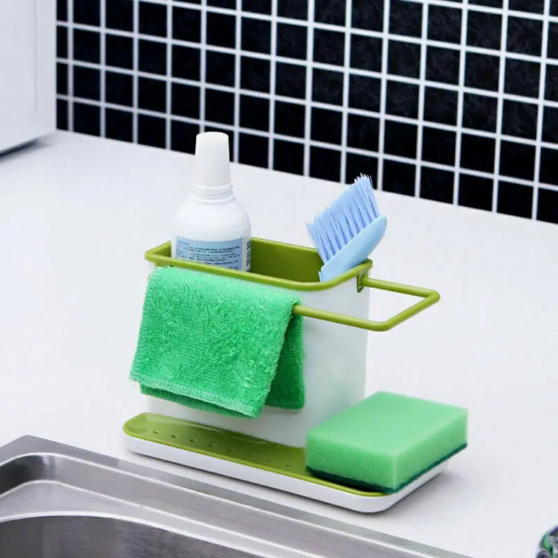 Пластиковые стеллажи Органайзер Caddy для хранения кухонной раковины Держатель