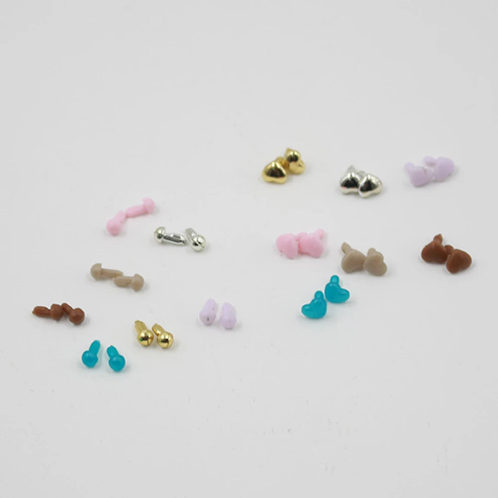 [Упаковка смешанных цветов] для куклы блайз милые серьги гвоздики разных цветов