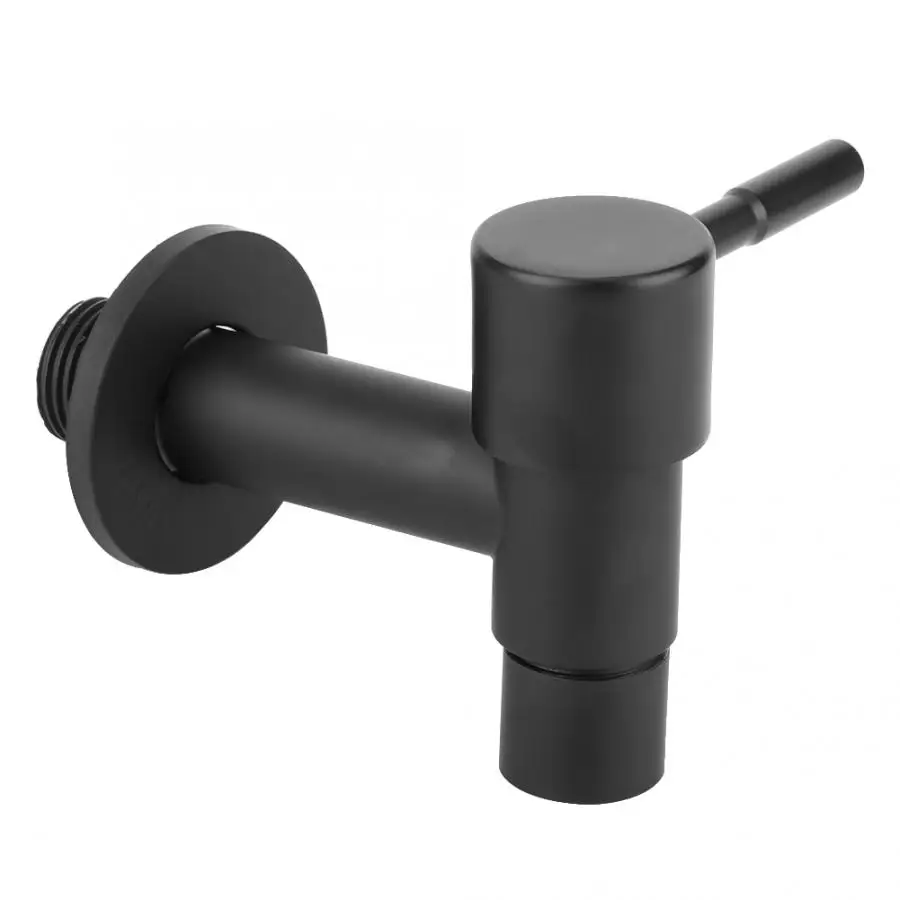 Bathroom Faucet Stainless Steel Black Quick Single Cold Mop Pool Water Tap Male Thread G1/2in Hot and | Обустройство дома