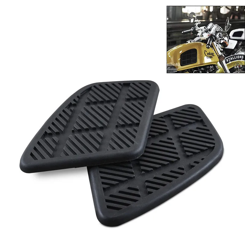 

Универсальная наклейка на бак мотоцикла для honda suzuki yamaha, защита для мотоцикла, нескользящая черная резиновая накладка на колени мотоцикла