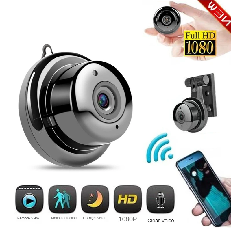 Домашняя Wi-Fi камера V380 HD 1080p Беспроводная сетевая ночного видения с usb маленькая