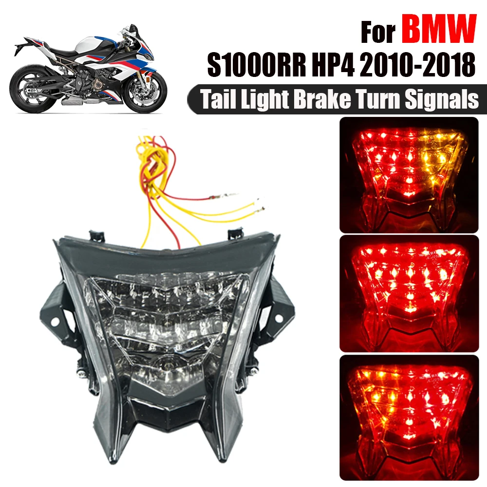 

For BMW S1000RR HP4 S1000R S 1000 RR HP4 2010 2011 2012-2018 Rear Tail Light Brake Turn Signals Integrated LED Light Brakelight