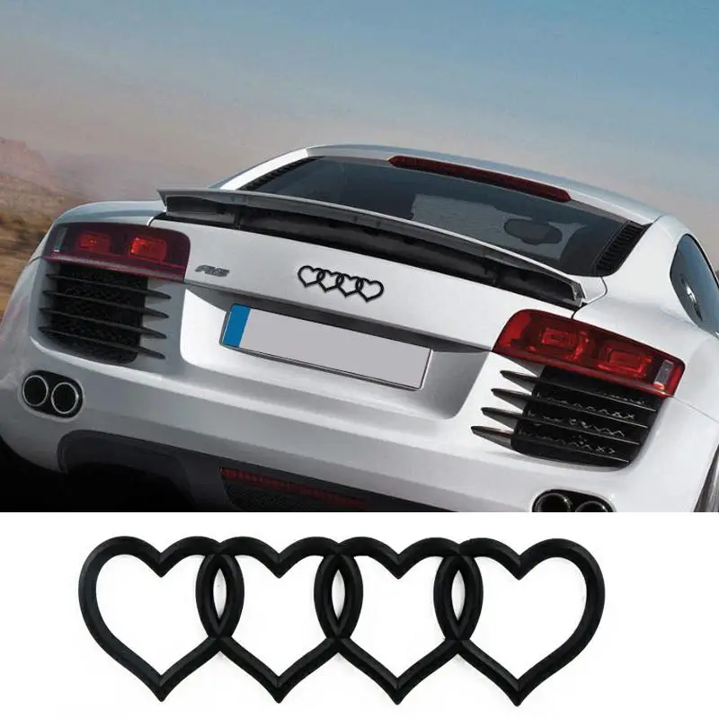 Логотип HiMISS Love Heart задний значок на багажник наклейка замену Audi|Экономия топлива|
