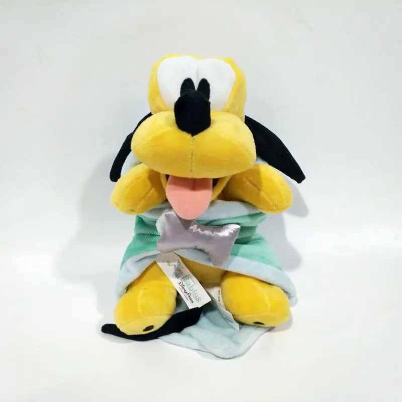 

Authentic Baby Pluto Pup Disney Park Cartoon Plush with Blanket Doll 25cm Limited Edition Children's Gifts