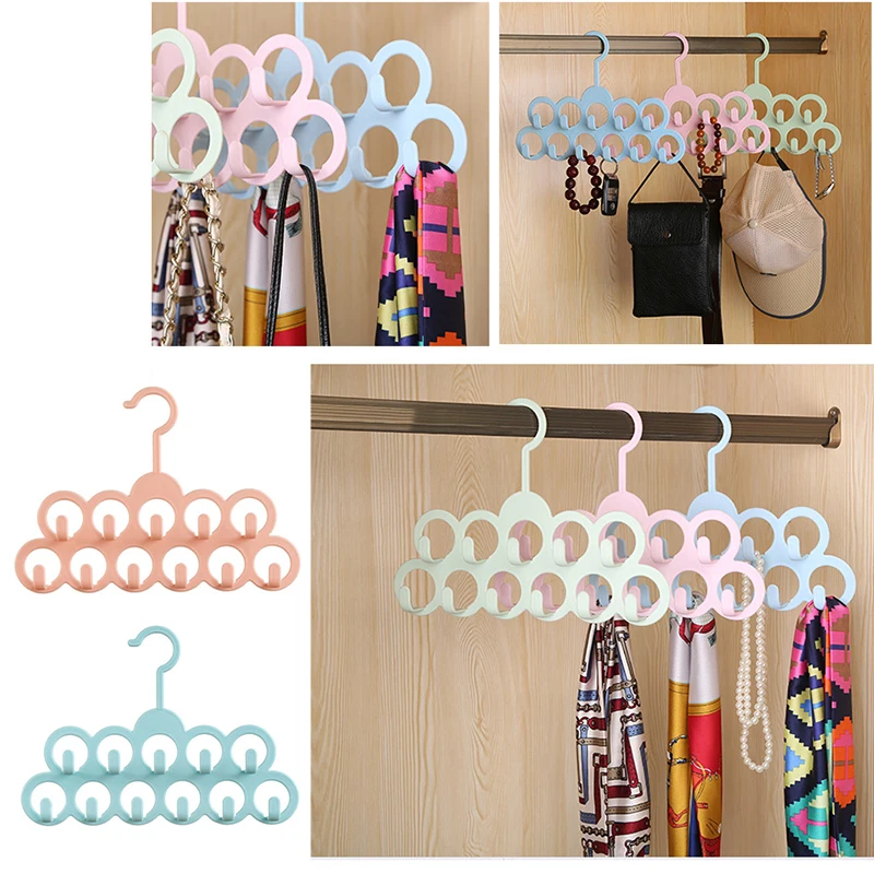 

Вешалка-петля для шарфа, нескользящая многофункциональная органайзер для шкафа, держатель для хранения шарфа, мужской галстук, Женская Муж...