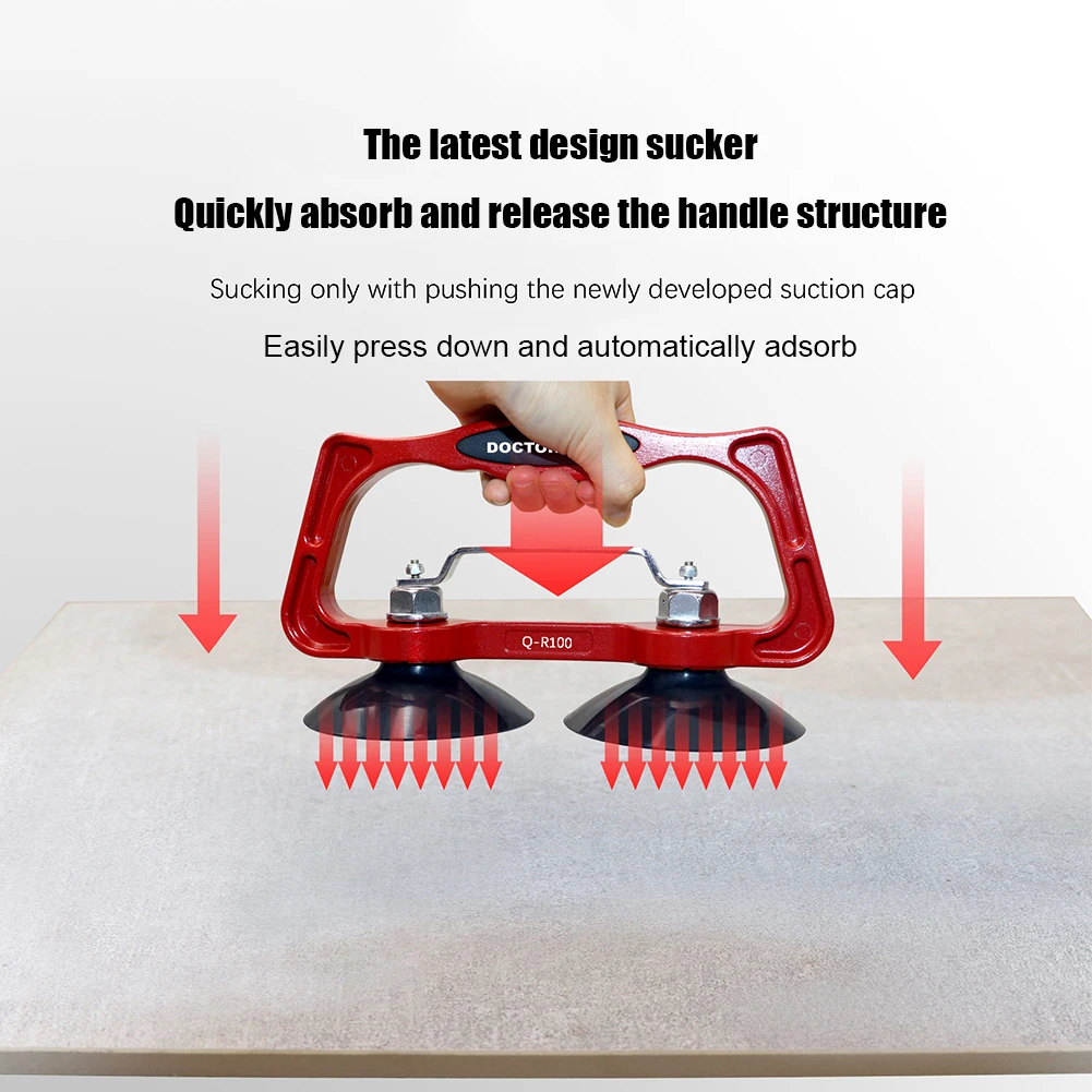 

2pcs Automatic Tile Suction Cups Lifter Multifunctional Glass Manual Extractor Carrier Gripper Sucker Pulling Carrying Tool