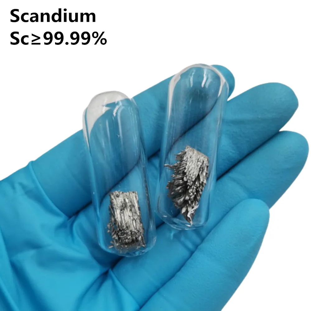 

1g Glass Sealed Distilled Scandium Crystal Specimen Element Hobby Collection