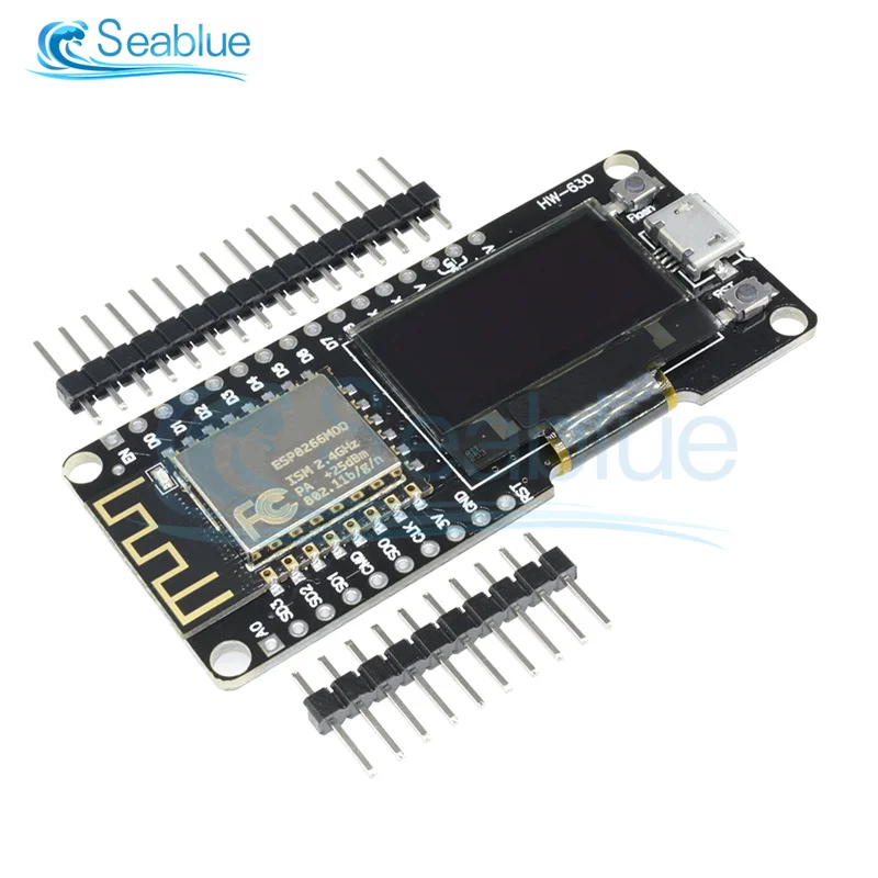 For Wemos NodeMCU ESP8266 ESP-12F 0.96 inch OLED Display WIFI Module Wireless CP2102 Development Board Micro USB Entrance | Инструменты