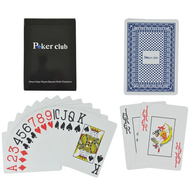 Texas Hold'em ПВХ пластиковые игральные карты Семейная Игра покер карты водонепроницаемые и скучные польские покер настольные игры - Цвет: 1 poker blue