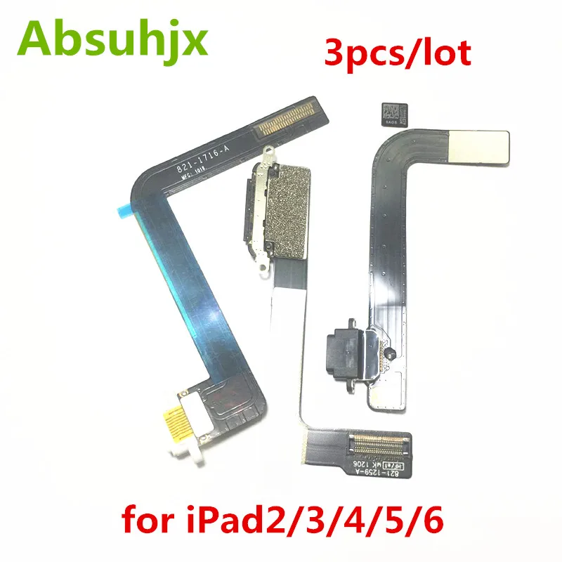 Absuhjx 3 шт. зарядный шлейф для iPad 2/3/4 5 6 Air Зарядное устройство Порты и разъёмы USB