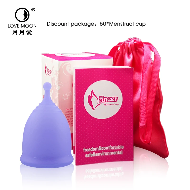 50 шт. медицинский Класс силиконовый женственная менструальная чаша Для женщин