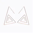 Женские массивные серьги-гвоздики из проволоки, в форме возврата, геометрической формы, треугольной формы, с отверстиями, ювелирные изделия для женщин, 2020