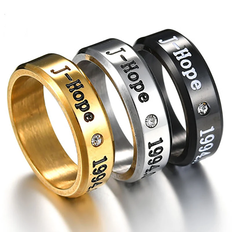 Пуленепробиваемое цифровое кольцо из титановой стали для молодежи простой набор