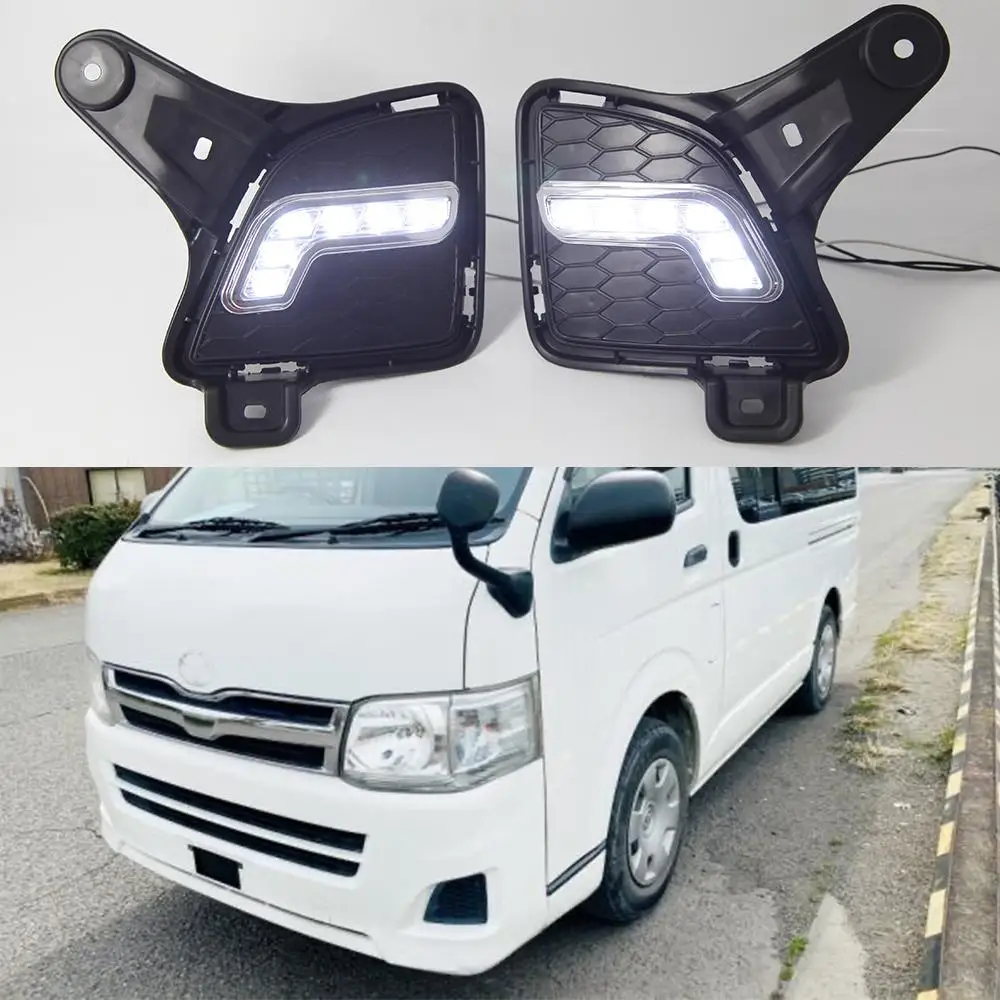 

For Toyota Hiace 2010-2013 LED DRL Daytime Running Light Front Bumper Fog Lamp