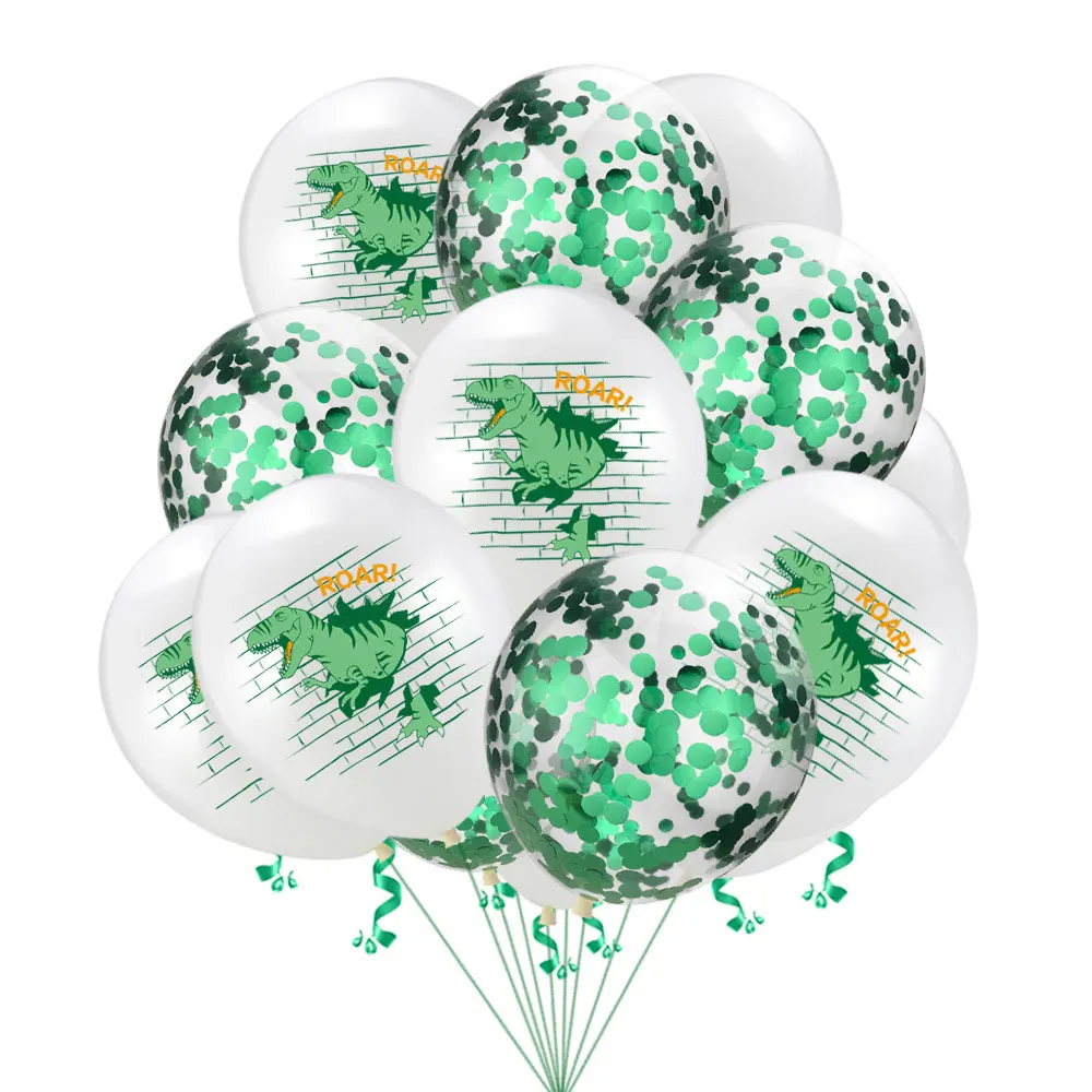 12 дюймовые латексные воздушные шары с блестками в виде динозавра украшение для