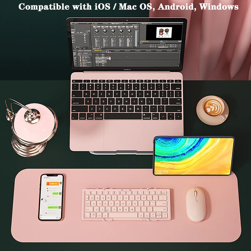 B.O.W Mini Keyboard Bluetooth Connected to Tablets / Phone iOS Windows Android System Support Pocket Size Folded Style | Компьютеры и