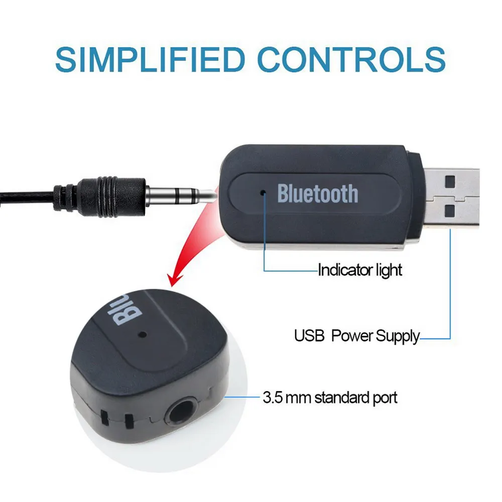 USB мощность 3 5 мм AUX беспроводной Bluetooth автомобильный комплект музыкальный