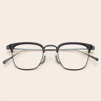 japanese handmade glasses frame pure titanium ultralight square men woman myopia eyeglass prescription eyewear kmn1112