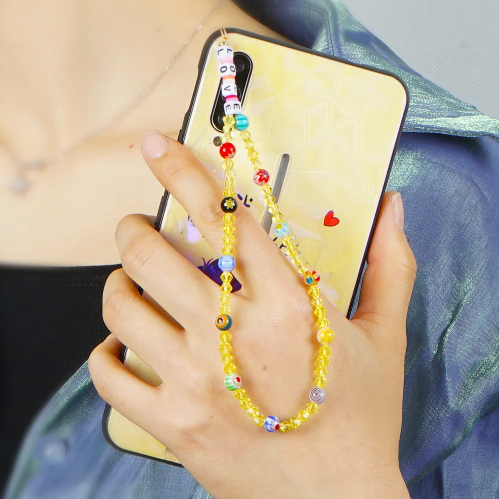 AOMU 2021 новый мобильный телефон ремешок украшенные разноцветными кристаллами