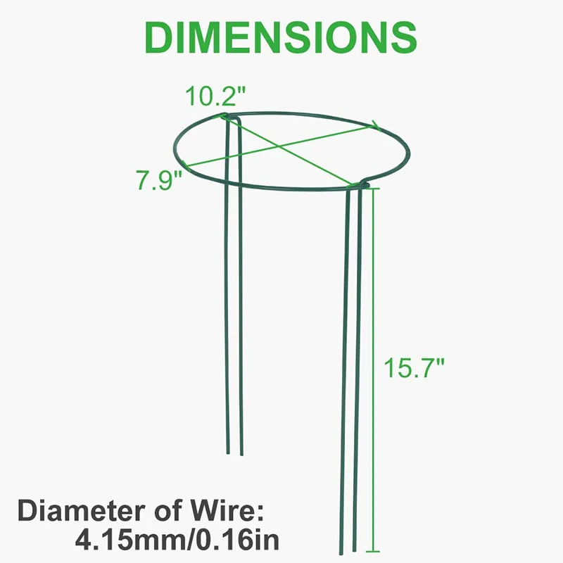 12 упаковок 15 7 дюймов полукруглый садовый завод опорное кольцо с шт растительные