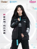 japan vocaloid fashion anime coat outdoor zipper jacket trench men women clothing miku cosplay costume casual black sportswear