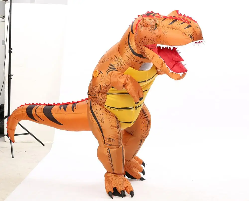 Надувной костюм динозавра T rex Trex для взрослых и детей на Хэллоуин женщин мужчин