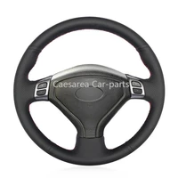 for subaru forester car hand sewn steering wheel cover black artificial leather