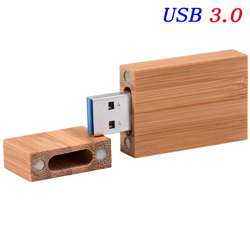 SHANDIAN USB 3,0 деревянный usb с коробкой USB флеш-накопитель ручка драйвер деревянные чипы pendrive 4 ГБ 8 ГБ 16 г 32 Гб 64 Гб креативный персональный логотип - Цвет: carbonized bamboo