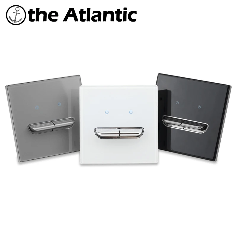 

Переключатель Atlantic, стеклянный, черный/белый/серый
