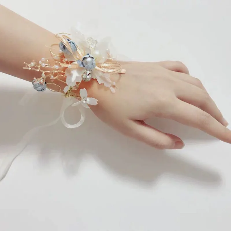 В Корейском стиле красивая невеста запястье цветок события свадебного торжества