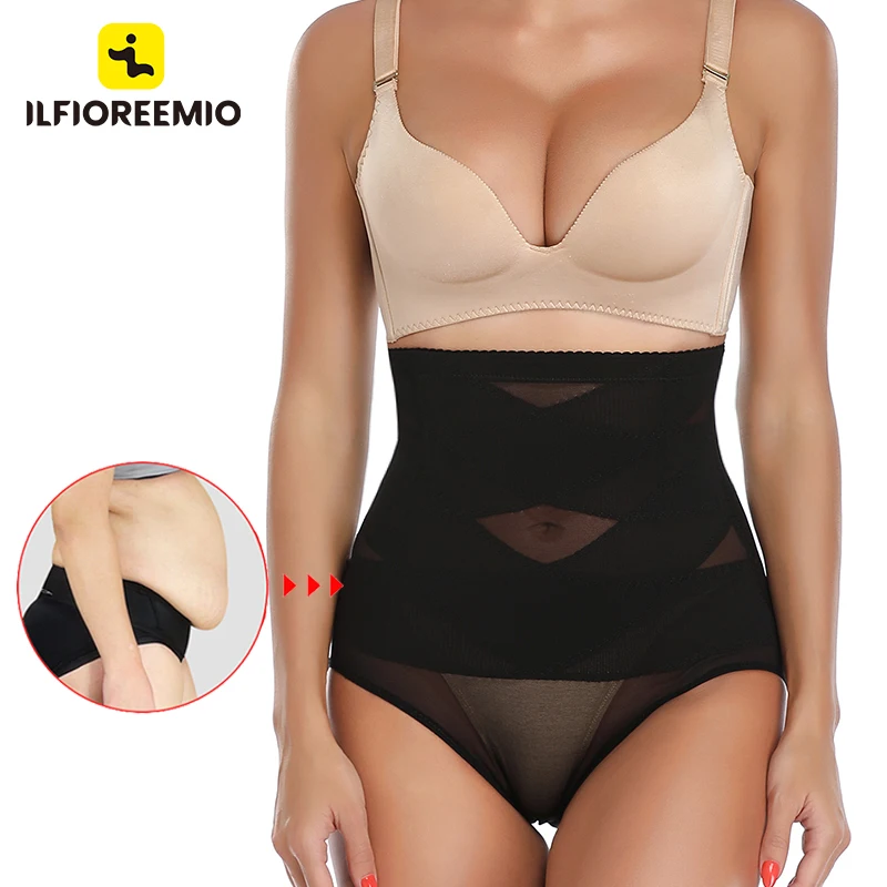 Удобный шейпер с высокой талией Утягивающие трусики двойным контролем живота