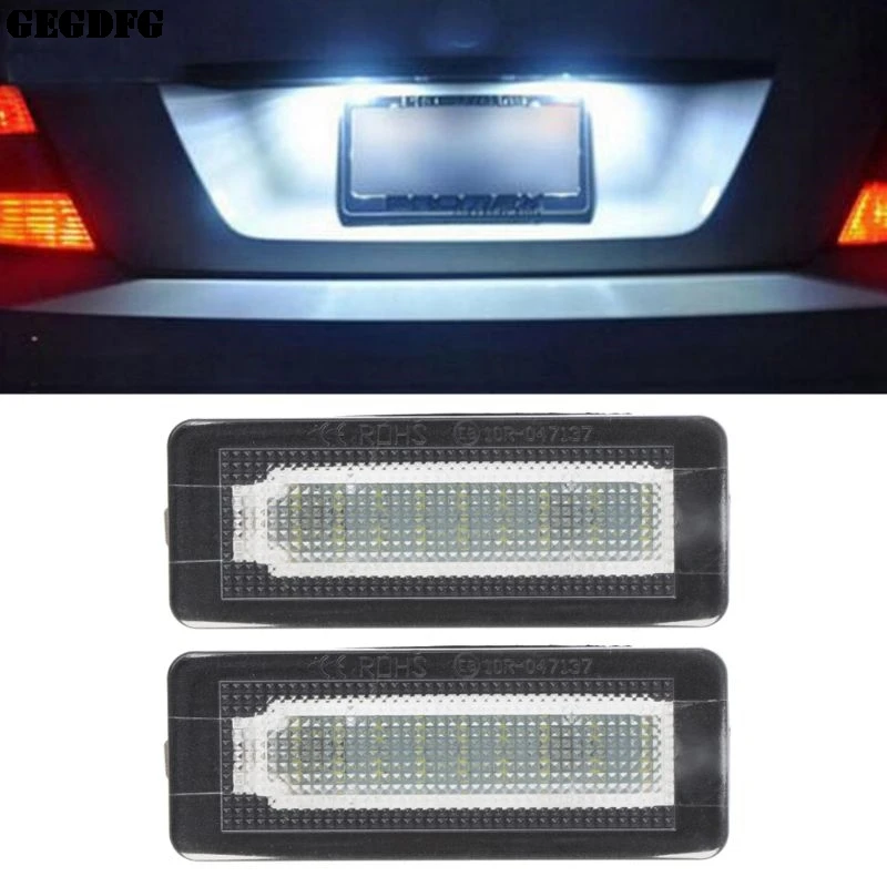 2x 18 SMD LED License Plate Number Light Lamp Error Free For Benz Smart Fortwo Coupe Convertible 450 451 W450 W453 | Автомобили и