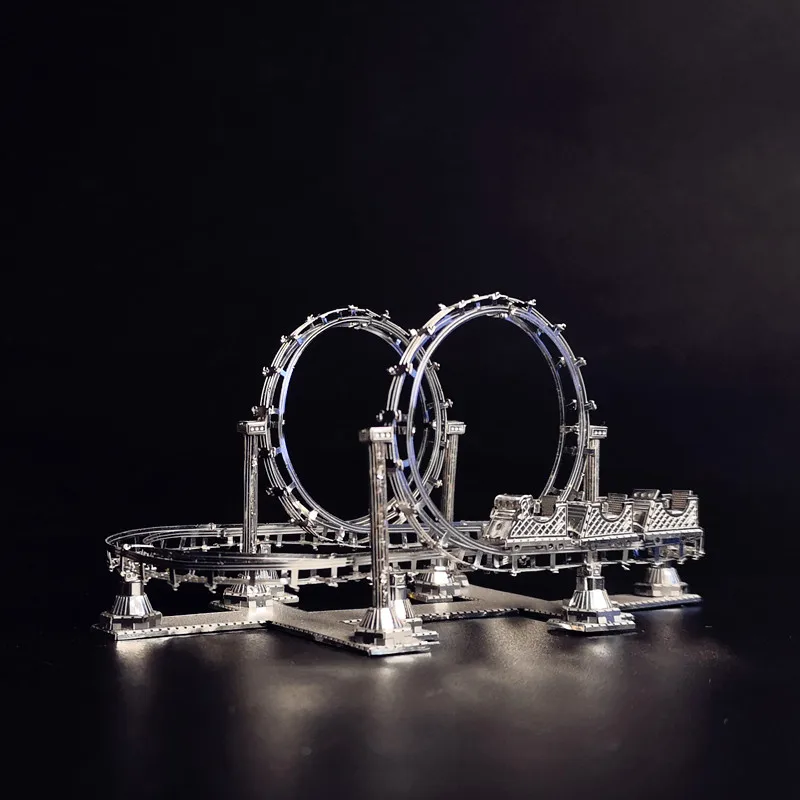 Игровая площадка американские горки 3D металлическая сборка модель игрушки