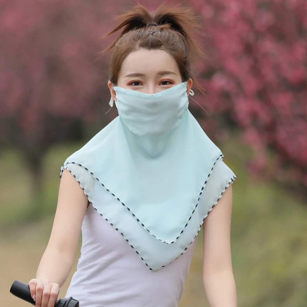 

Women Outdoor Cycling Face Mouth Cover Neck Scarf Shawl Veil Sun Anti-UV Protection Summer Scarf Breathable Headband