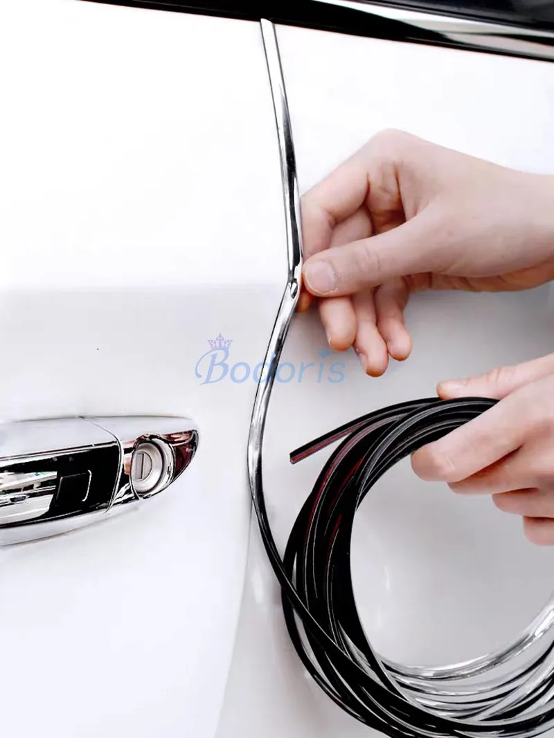 

For Toyota Land Cruiser 200 100 FJ100 FJ Chrome Color Door Edge Guards Trim Protector Crash Barriers Stripes Car Accessories