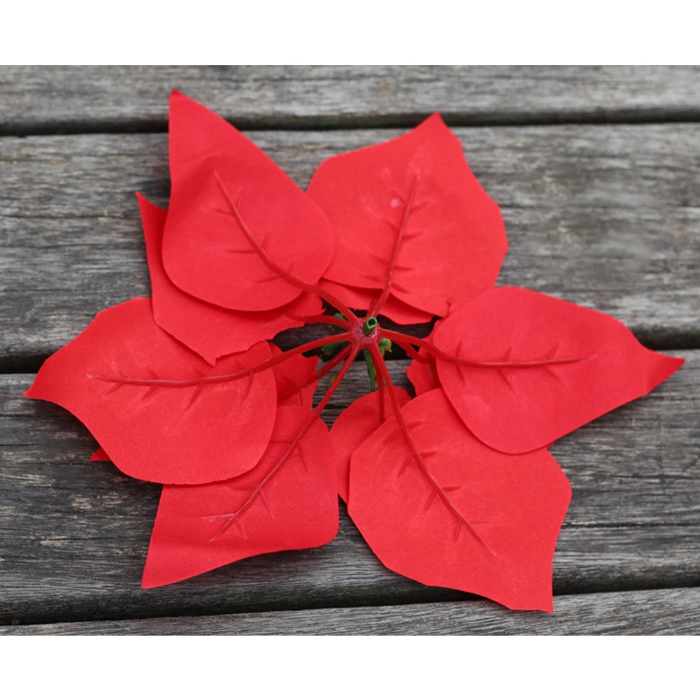 50 шт. дерево свадьба DIY Подарок Рождественские украшения большие Poinsettia аксессуары Искусственные цветы дом Декор Скрапбукинг Вечерние