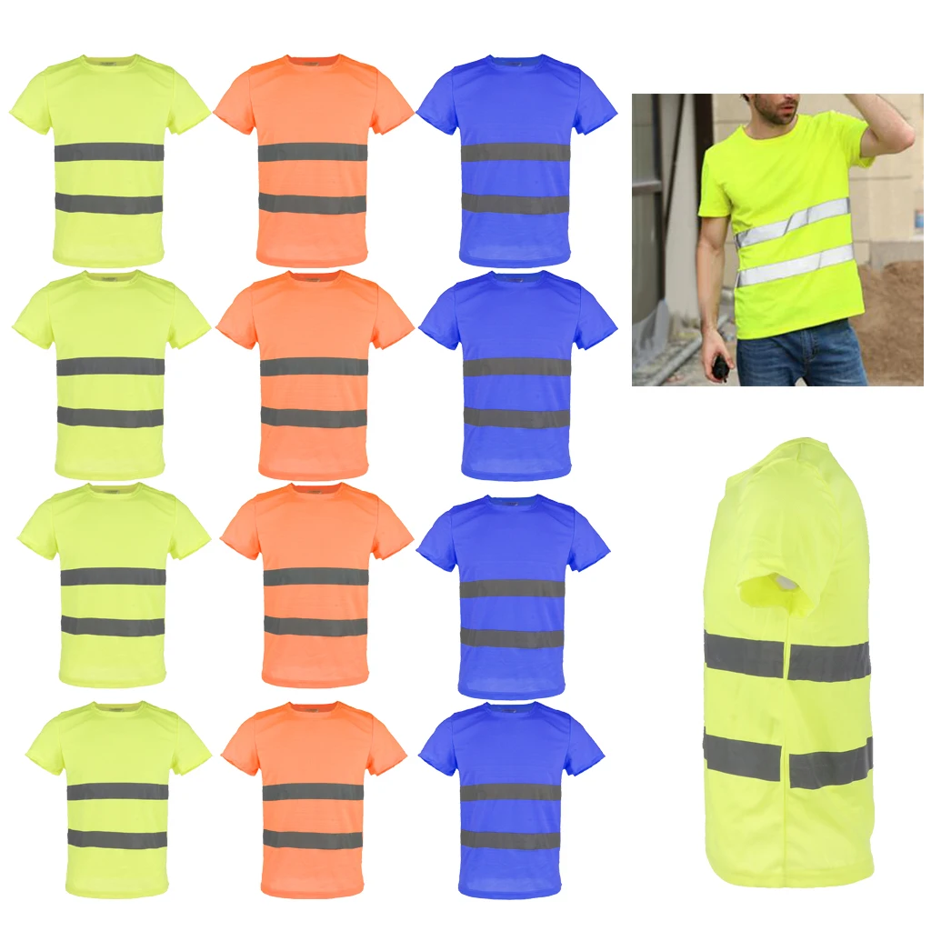 

Reflective T Shirt Safety Quick High Visibility Short Sleeve Droshipping