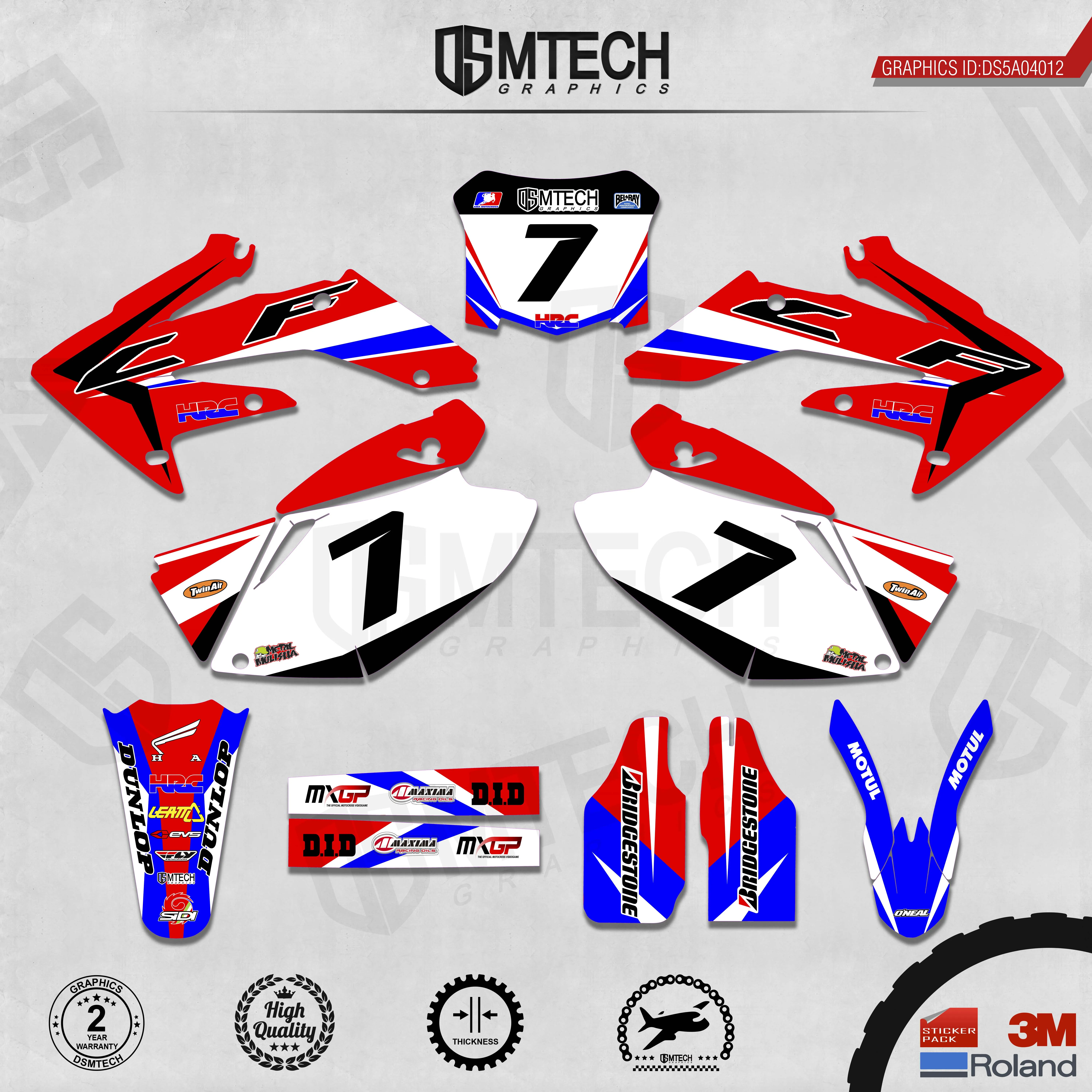 DSMTECH Customized Team Graphics Backgrounds Decals 3M Custom Stickers For 2004-2005 2006-2007 2008-2009 CRF250R 012