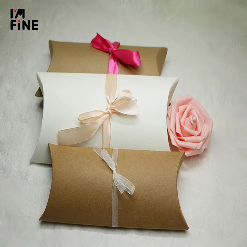 Большой крафт-крафт бумажный комплект ювелирных изделий коробка для подушек