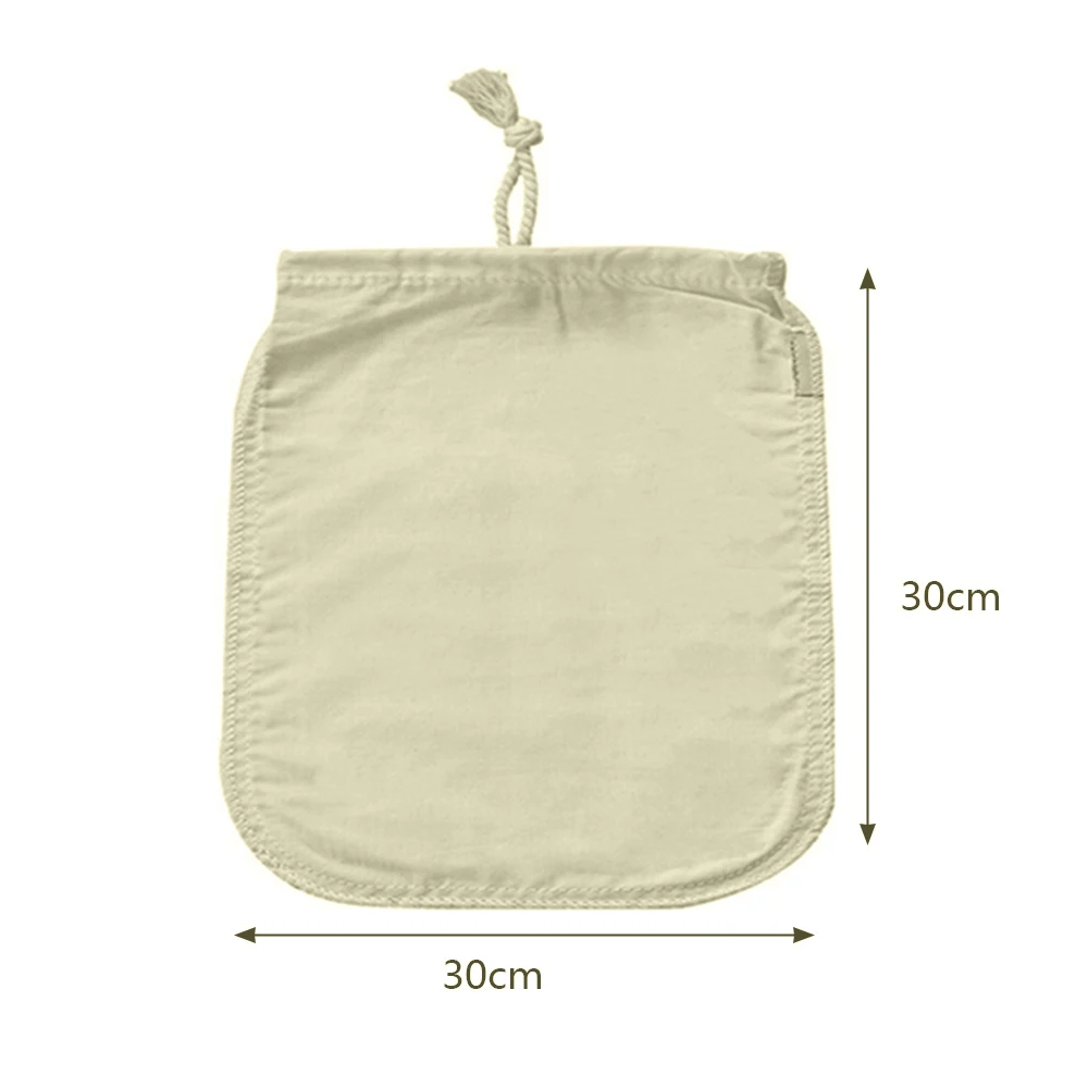 2X органический хлопок мешочек орехового молока многоразовый пищевой винный