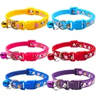 Оптовая продажа 24 шт. ошейник поводок для питомца собаки Цепочки и ожерелья с принтом в виде собаки для Регулируемый ошейник для маленькой собаки с колокол позиционирования ошейник для домашних животных