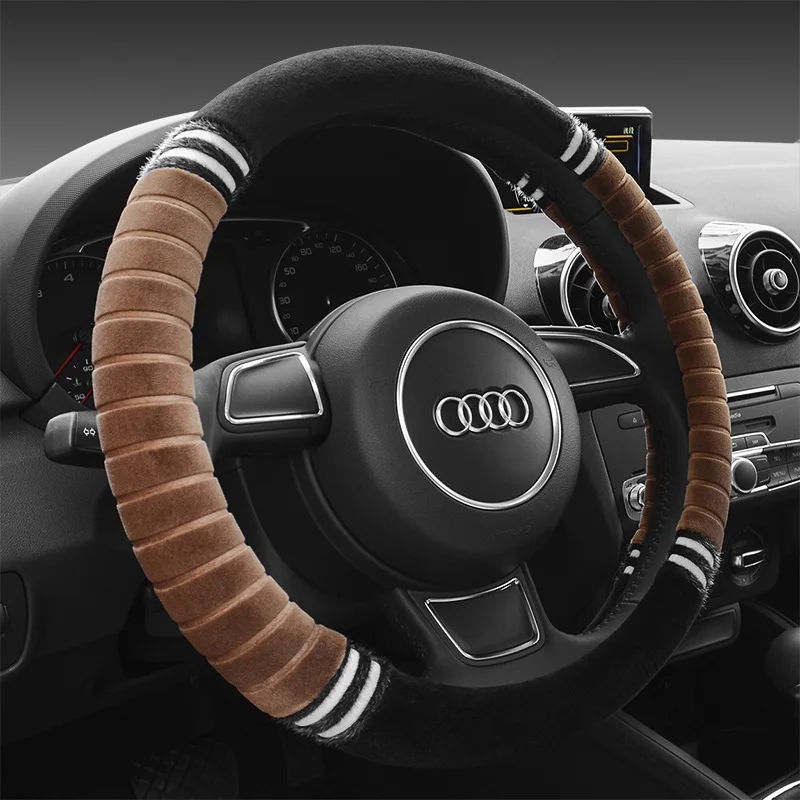 Автомобильный зимний чехол на руль для автомобиля яркий сохраняющее тепло