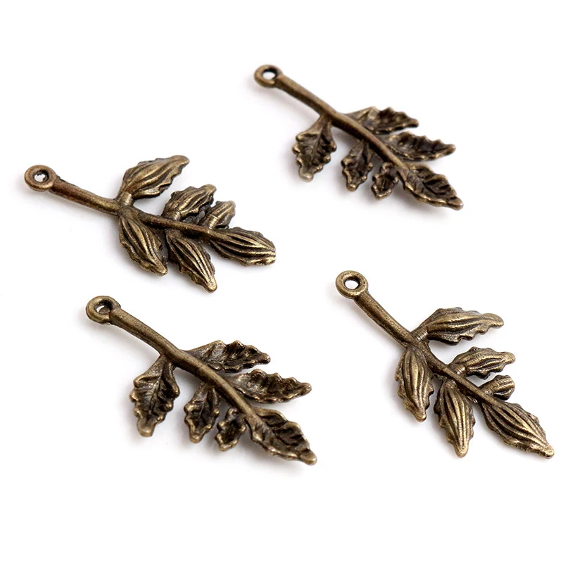 30x17mm 20pcs Antique Gold Bronze Plated Tree Leaf Handmade Charms Pendant:DIY for bracelet necklace | Украшения и аксессуары