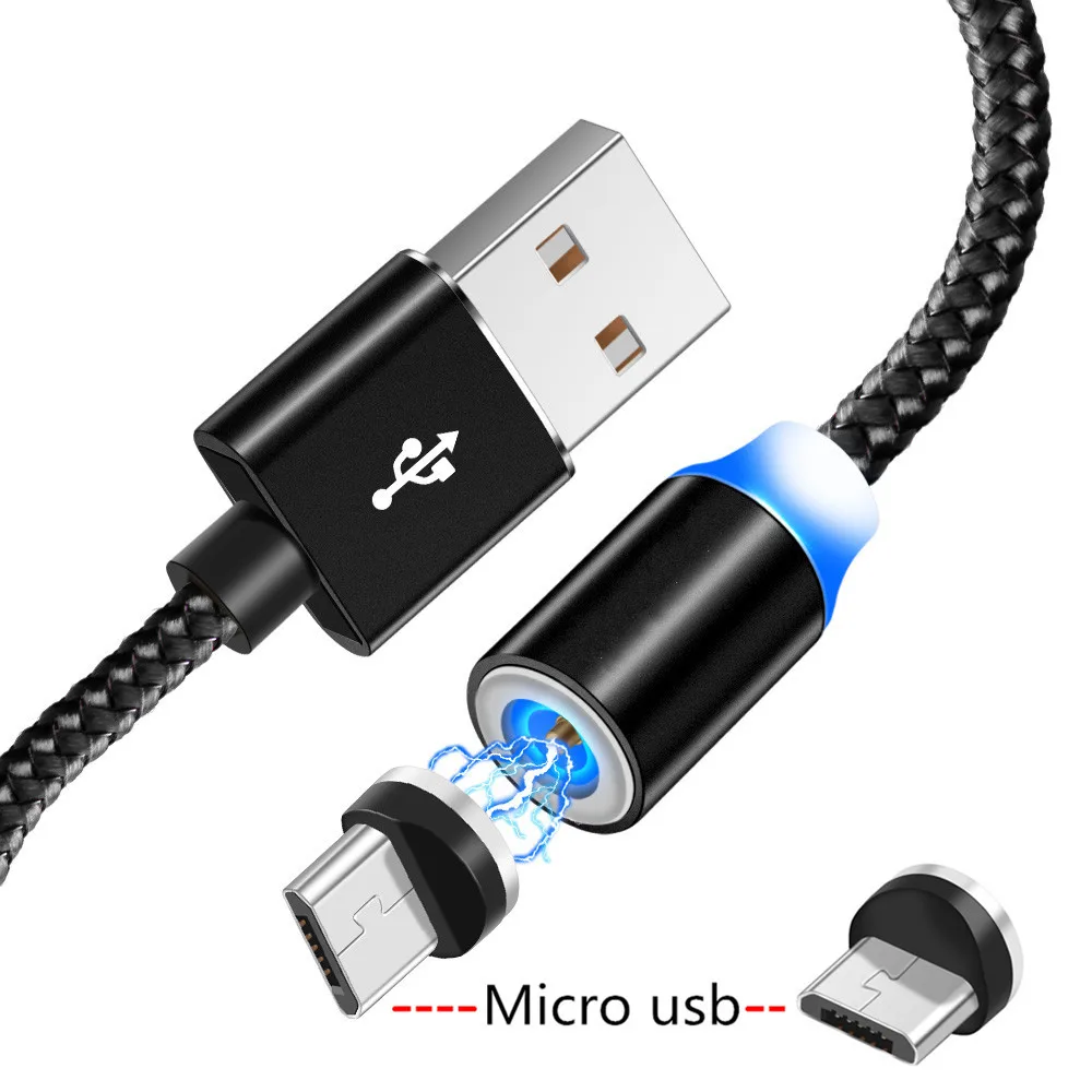 Магнитный зарядный кабель Micro usb 5 В 2 А для Samsung J7 M10 Huawei Honor 7A Xiaomi Redmi HTC ZTE Android