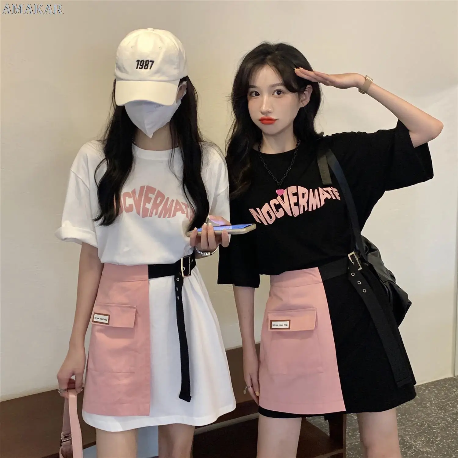 Костюм для подружек в Instagram одежда двух сестер летнее дизайнерское