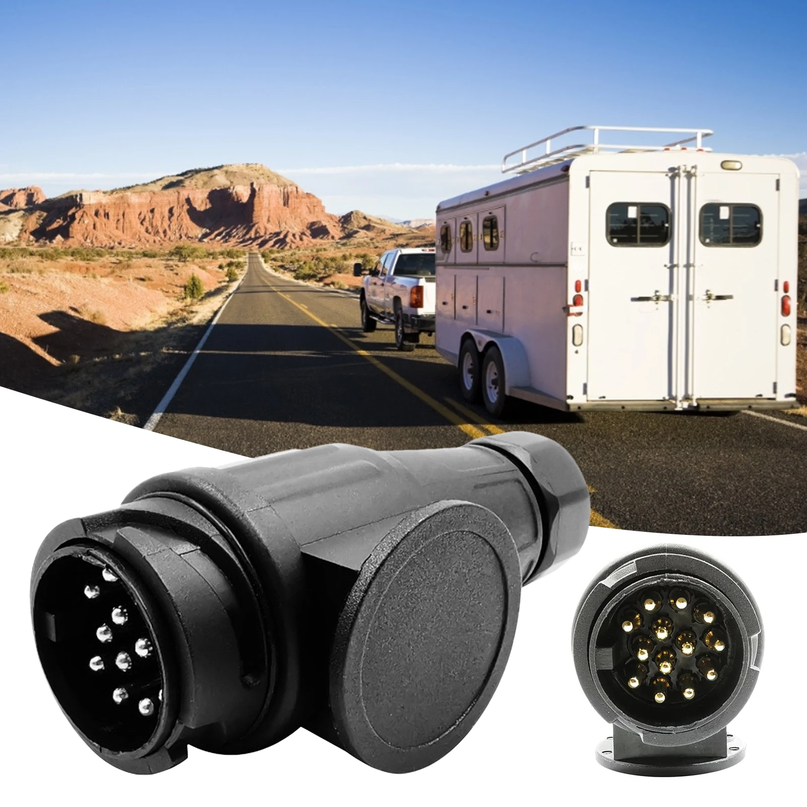 13-Pin Trailer Connector Parts Plug And Socket Nylon Adapter Euro Bolt For 12 V Vehicles Competent | Автомобили и мотоциклы