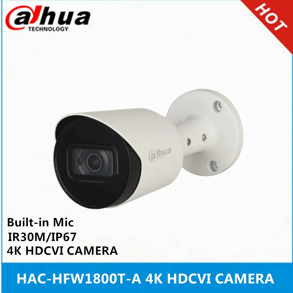 Сетевой видеорегистратор Dahua HAC-HFW1800T-A 8MP собран в микрофон 4K режиме реального