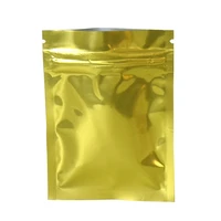 7 5x10cm glossy gold heat seal aluminum foil mylar small ziplock bags 2000pcslot flat zip lock bag for herb powder packing