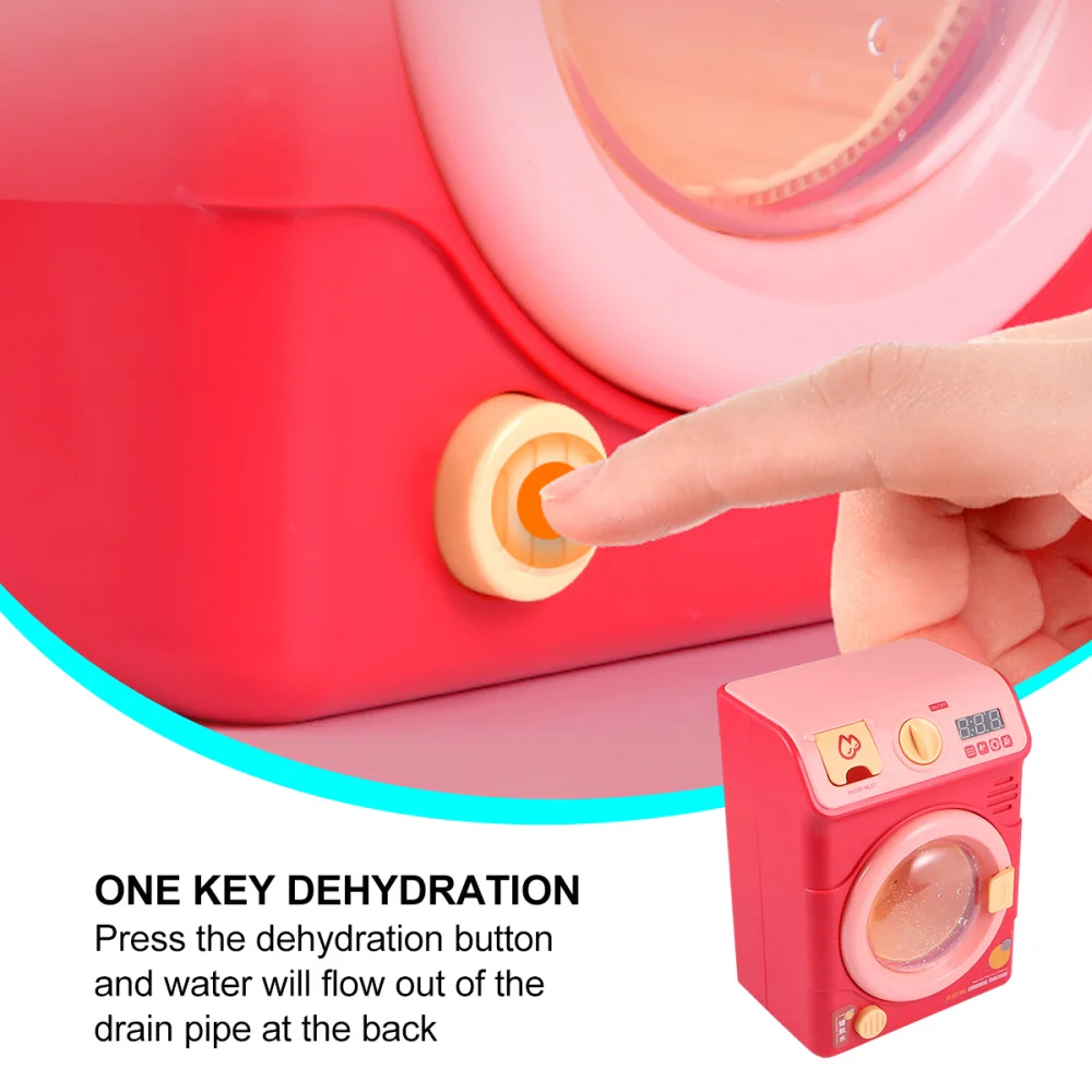 

1 Set Mini Simulation Washing Machine Electric Washing Machine Funny without Battery (Red)
