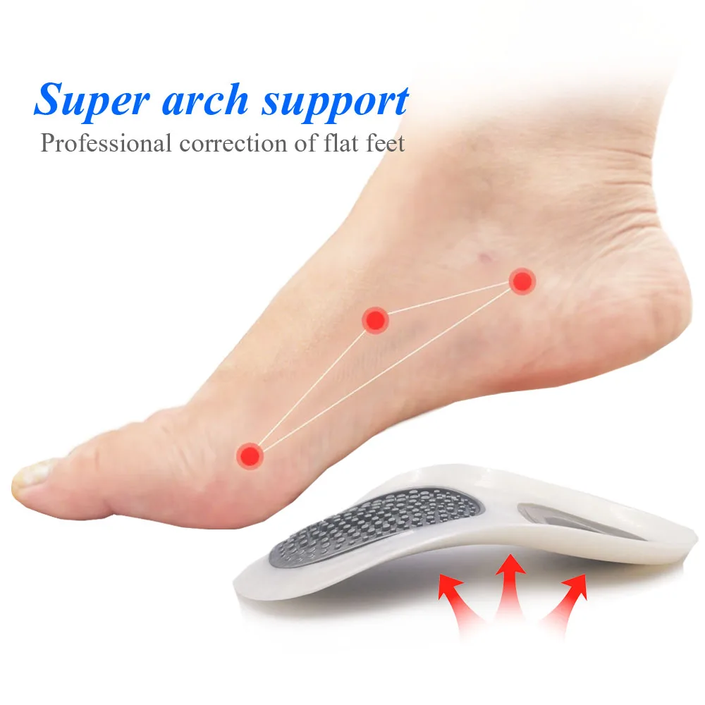 WINRUOCEN 1 Pair High Quality Orthopedic Insole Children's adult Flat Foot Insoles